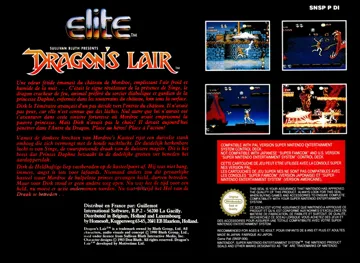 Dragon's Lair (Europe) (Beta) box cover back